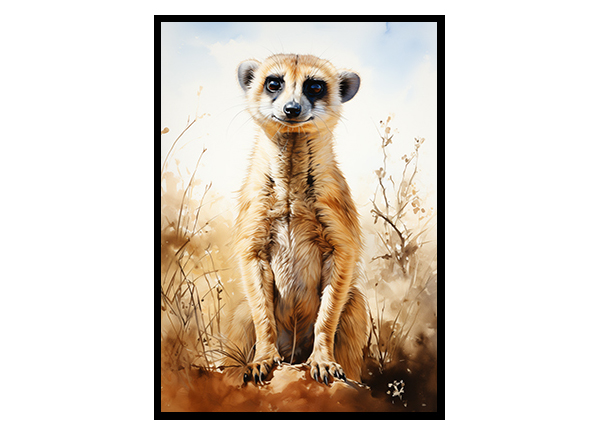 Meerkat Wonder Wildlife Art Prints, Jungle Poster, Meerkat Art Print