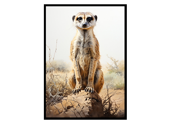 Safari Playtime Meerkat Art Printsl, Jungle Poster, Wildlife Art Prints