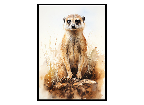 Meerkat Moments: Safari Art Prints, Safari Animal, Wildlife Art Poster Print