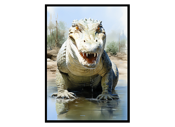 Wild Beauty Crocodile Art Prints, Jungle SafariPoster,  Wildlife Art Print