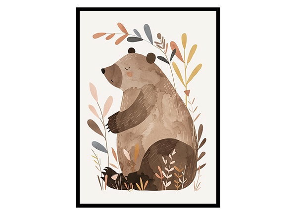 Bear Nursery Art for a Cozy Home Wall Art Decor Poster Print