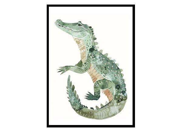 Crocodile Nursery Home Wall Decor Art Poster Print
