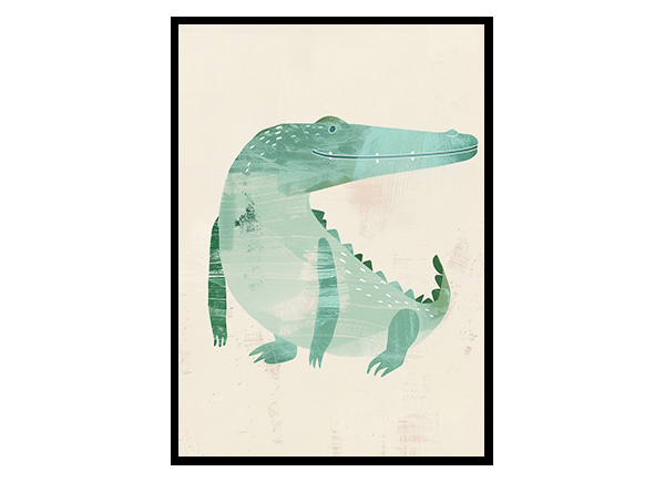 Crocodile Illustration Nursery Wall Decor Art Decor Poster Print