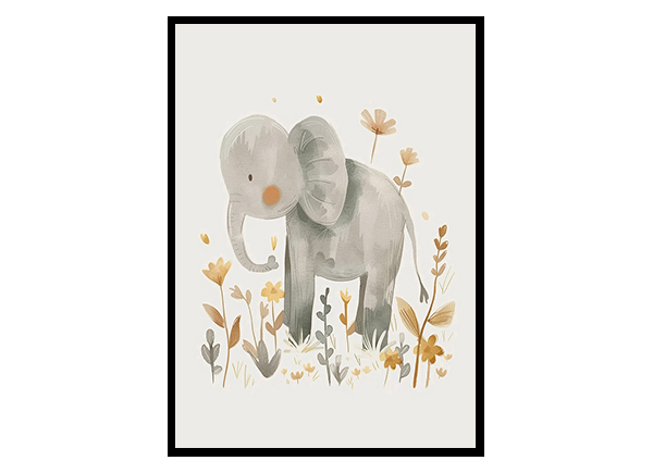 Elephant Nursery Art for a Cozy Home Wall Art Decor Poster Print