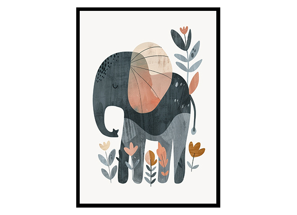 Elephant Nursery Home Wall Decor Art Poster Print