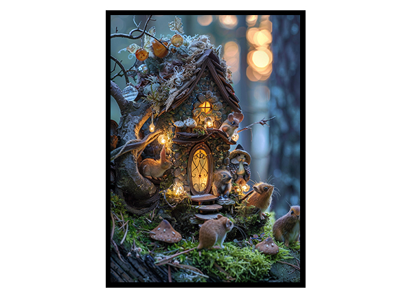 Fantasy Forest Fairy House Wall Art Decor Poster Print