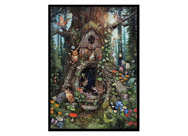 Pixie Forest Fairy House Wall Art Decor Poster Print