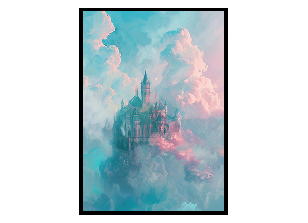 Fairy Tale Castle in the Clouds Wall Art Decor Poster Print