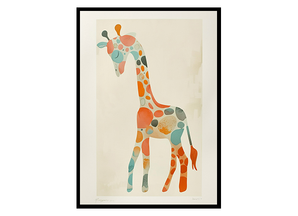 Giraffe Illustration Nursery Wall Decor Art Decor Poster Print