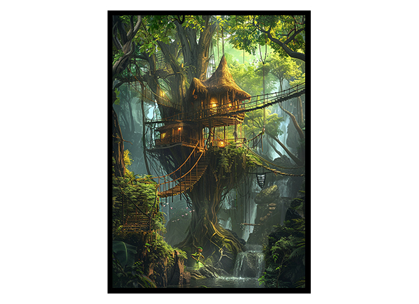 Treetop Odyssey Jungle Adventure Wall Art Decor Poster Print