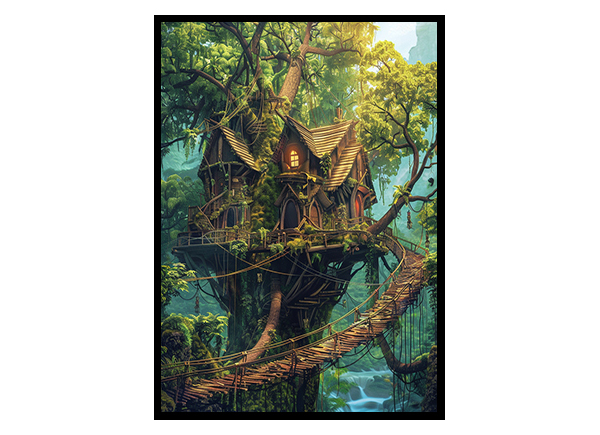 Treehouse Adventure Wall Print Wall Art Decor Poster Print