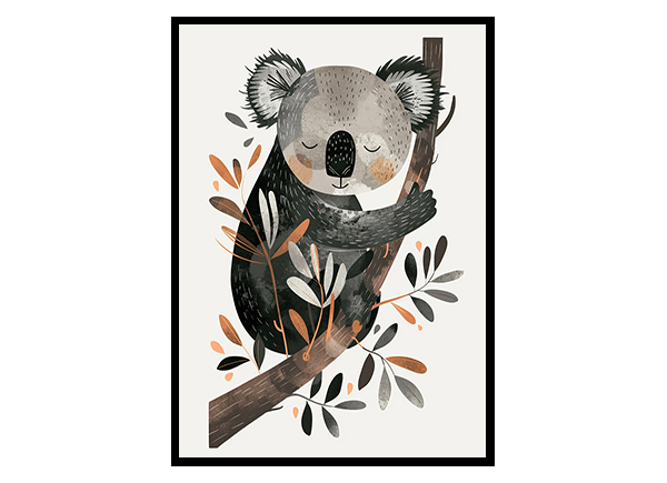 Koala Nursery Art for a Cozy Home Wall Art Decor Poster Print