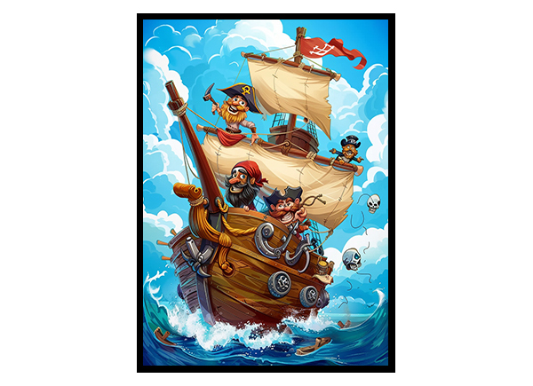 Pirate Ship Adventure Wall Art Decor Poster Print