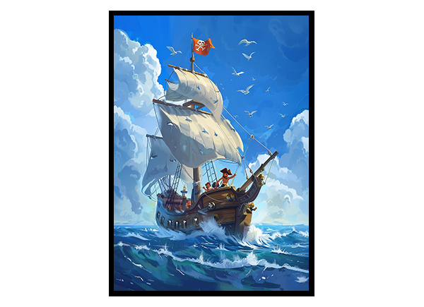 Oceanic Rogues Pirate Ship Wall Art Decor Poster Print