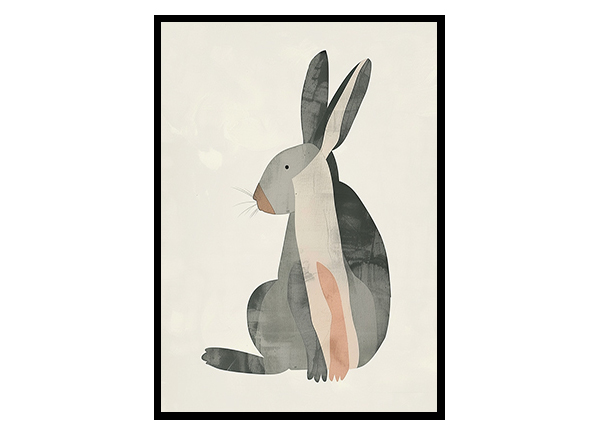 Rabbit Nursery Art for a Cozy Home Wall Art Decor Poster Print