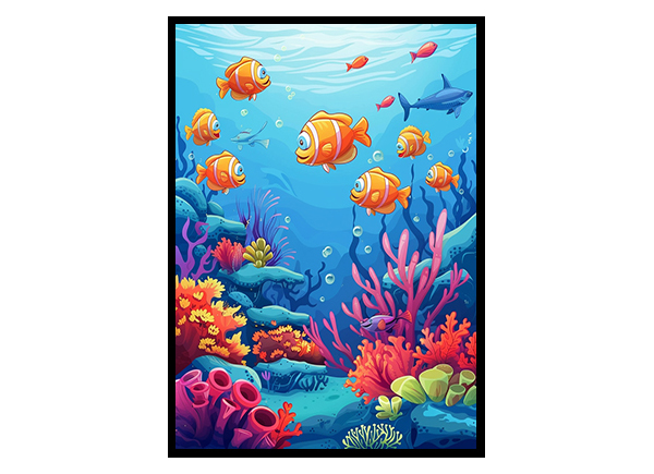 Ocean Fish Adventure Poster Print Wall Art Decor Poster Print