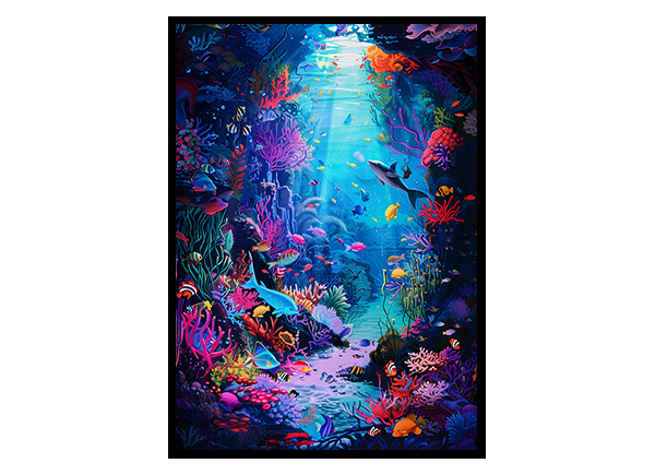 Mermaid Lagoon Under the Sea Wall Art Decor Poster Print