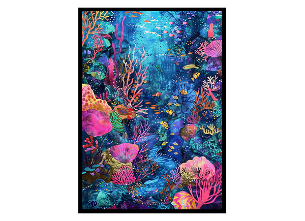 Aquatic Lagoon Under the Sea Wall Art Decor Poster Print