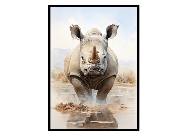 Rhino Wonder Wildlife Art Prints, Safari Animal, Jungle PosterPrint