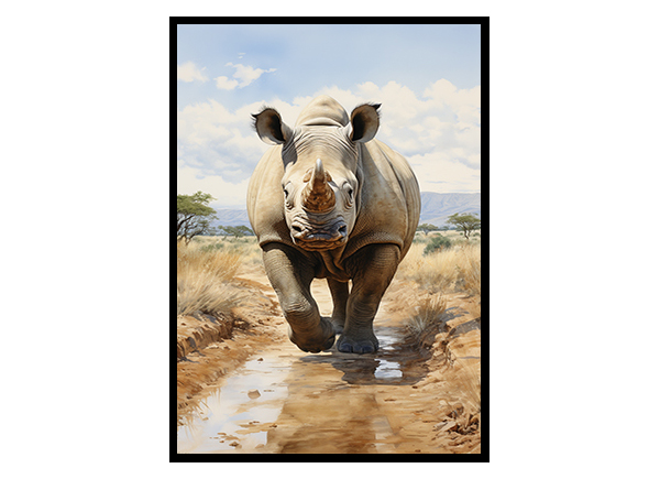 Jungle Rhino Safari Posters, Jungle Poster,  Wildlife Art Print