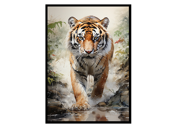 Tiger Majesty Wildlife Prints, Jungle Poster Wildlife Art, Safari Wall Art