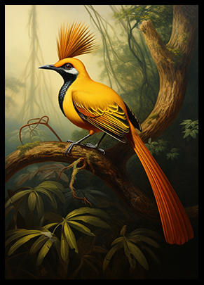 Bird of Paradise Jungle Bird Print Wall Art Print Tropical Bird Wall Poster