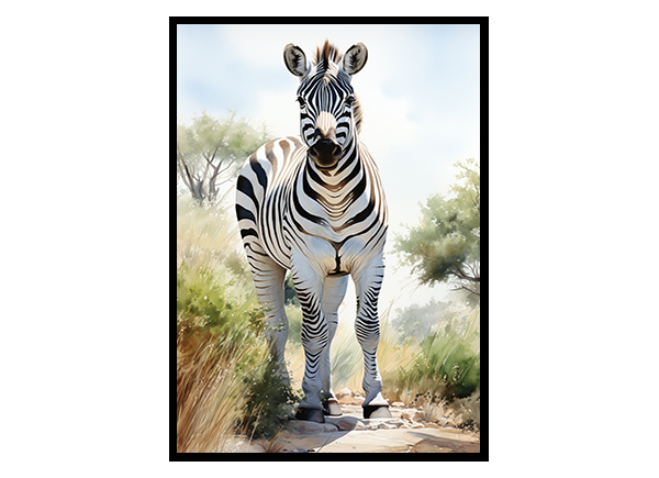 Zebra Impressions: Safari Art Posters,  Wildlife Art Print
